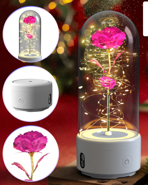 2-in-1 Rose LED Light Speaker