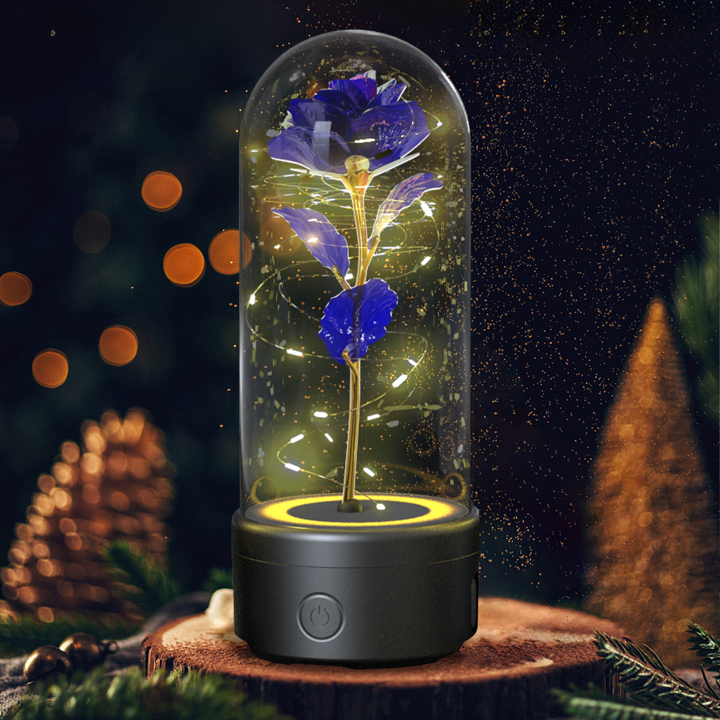 2-in-1 Rose LED Light Speaker