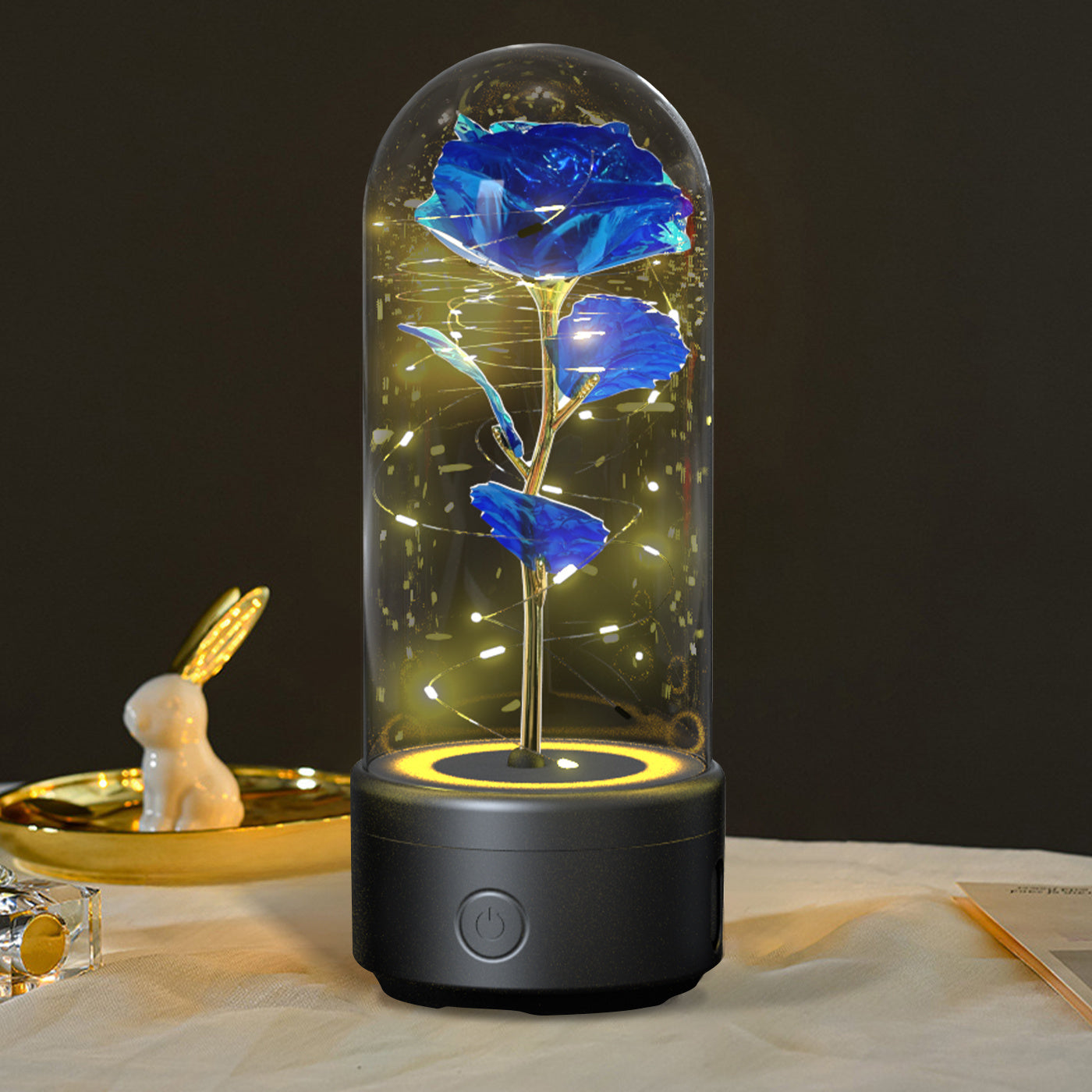 2-in-1 Rose LED Light Speaker