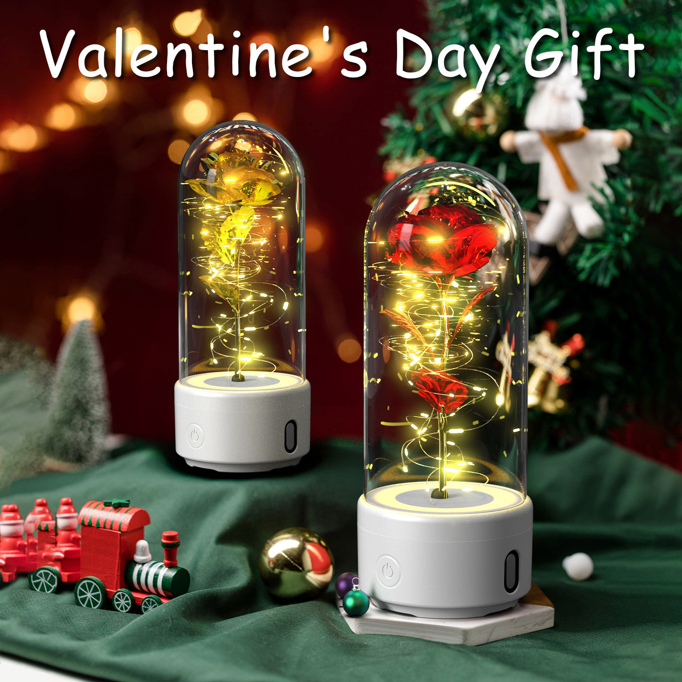 2-in-1 Rose LED Light Speaker