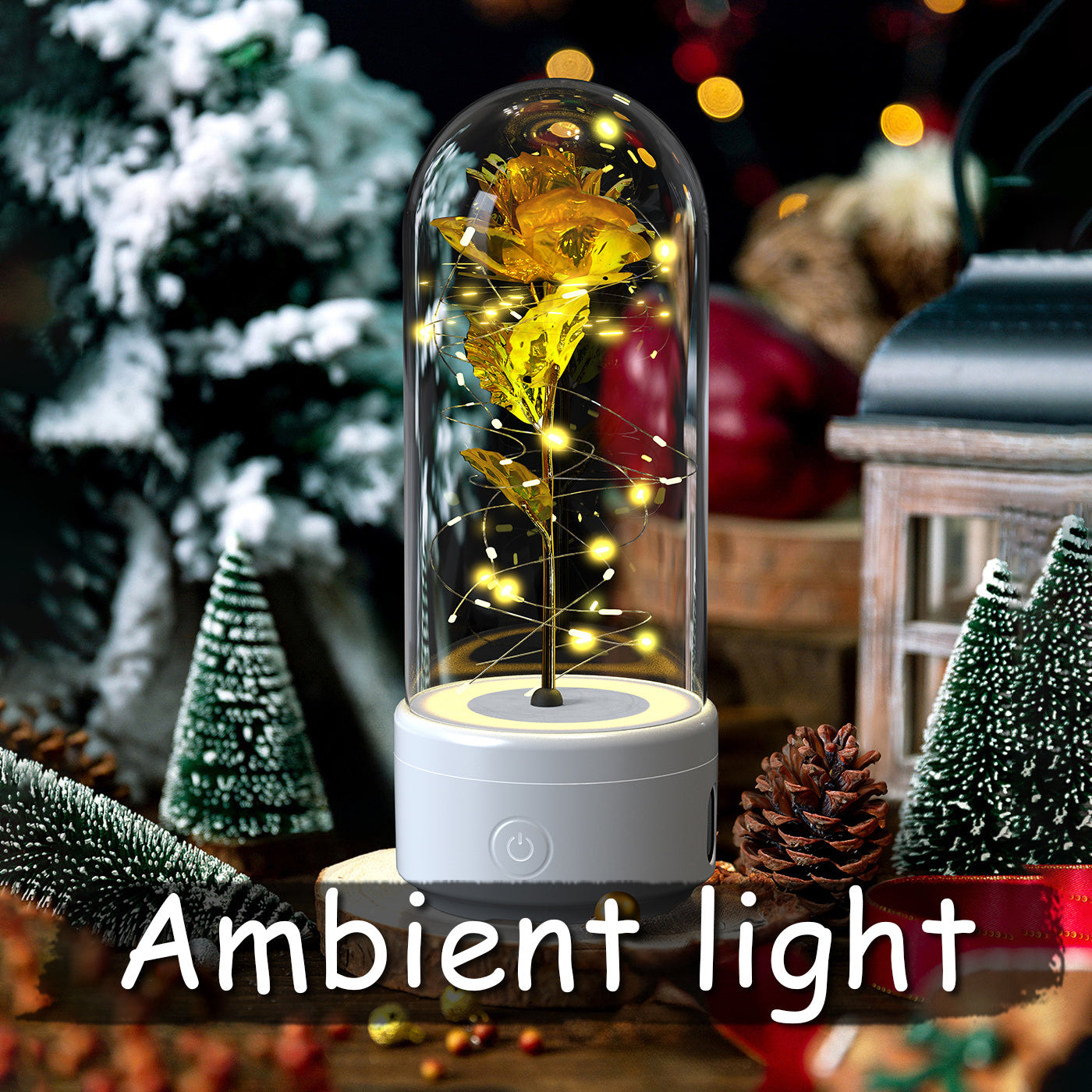 2-in-1 Rose LED Light Speaker