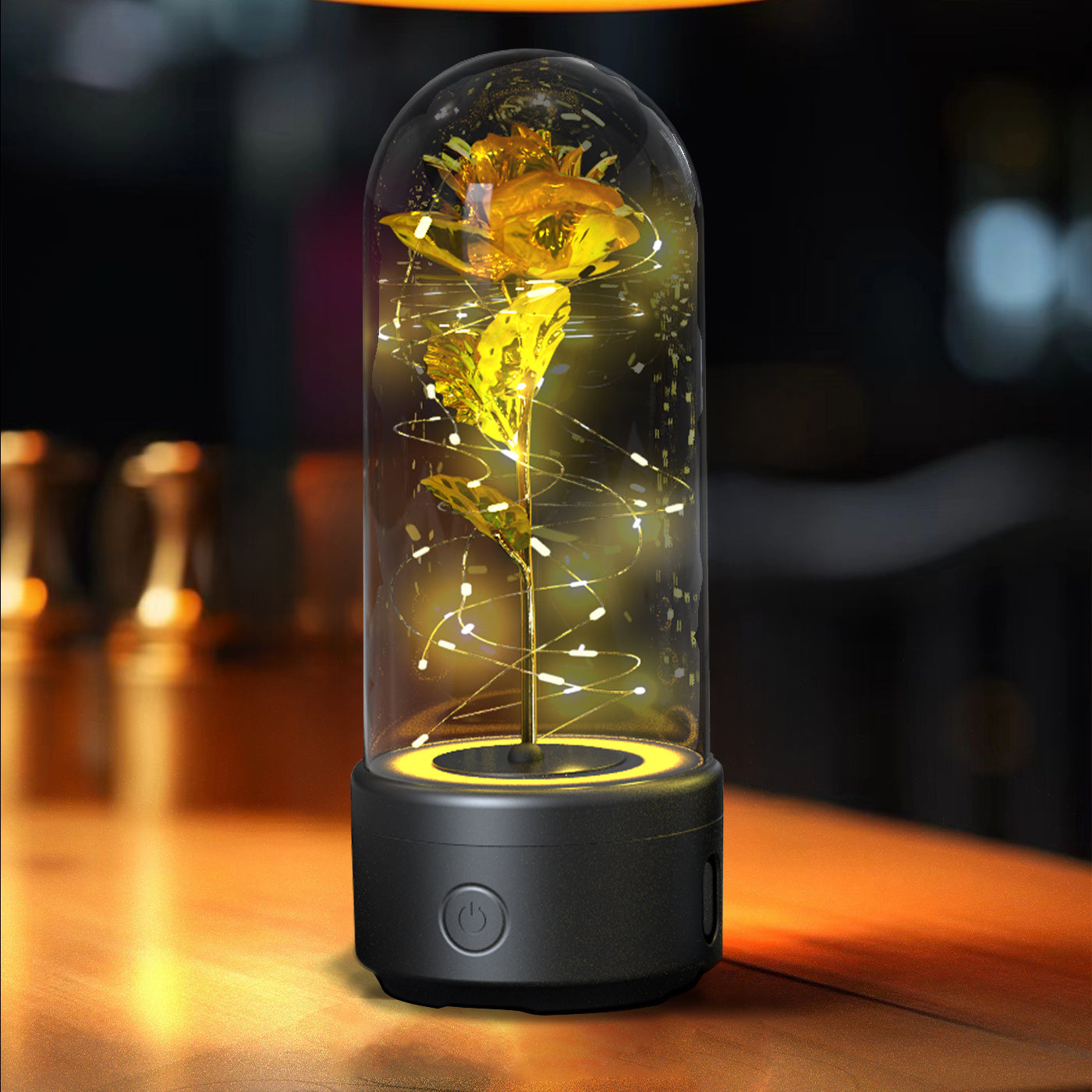 2-in-1 Rose LED Light Speaker