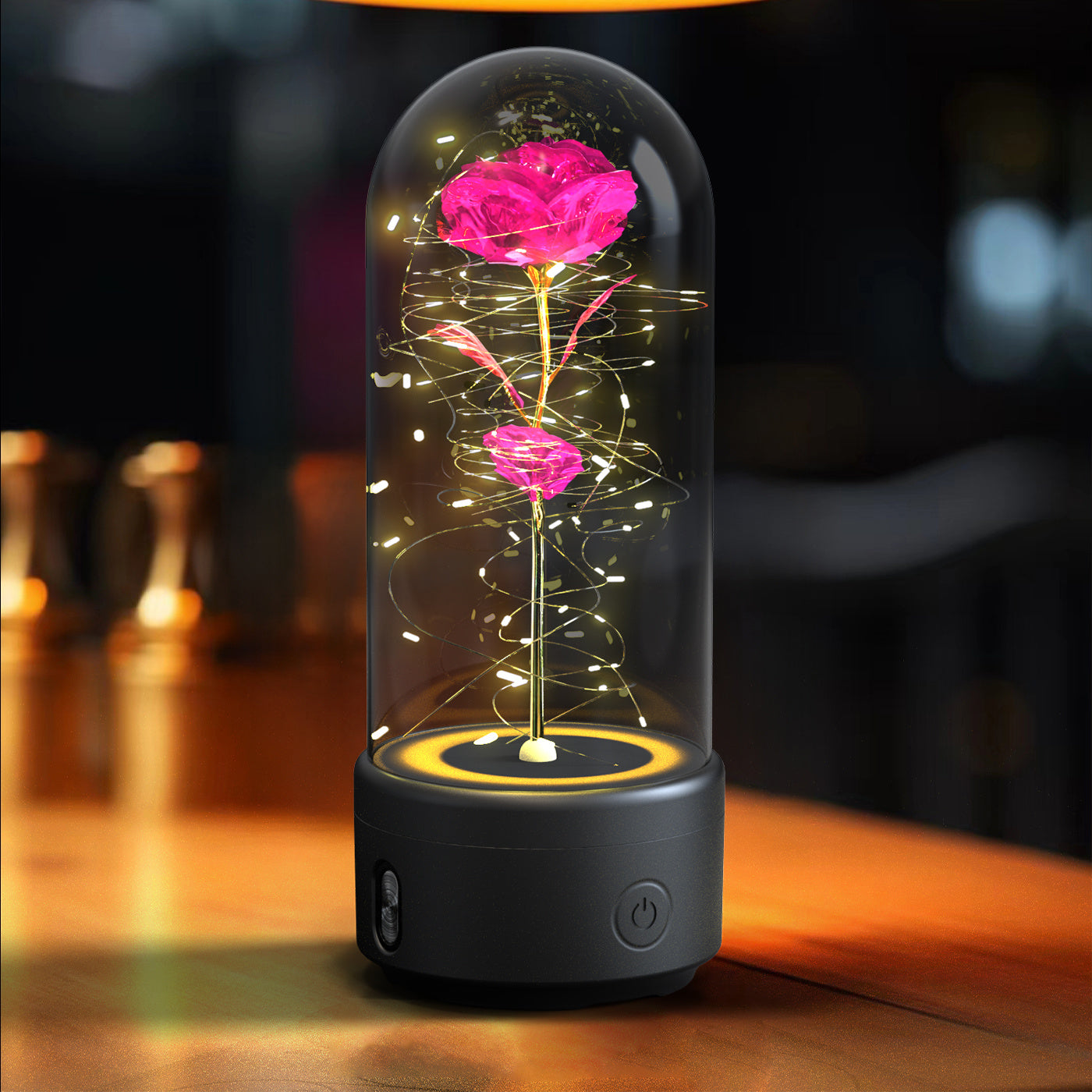 2-in-1 Rose LED Light Speaker