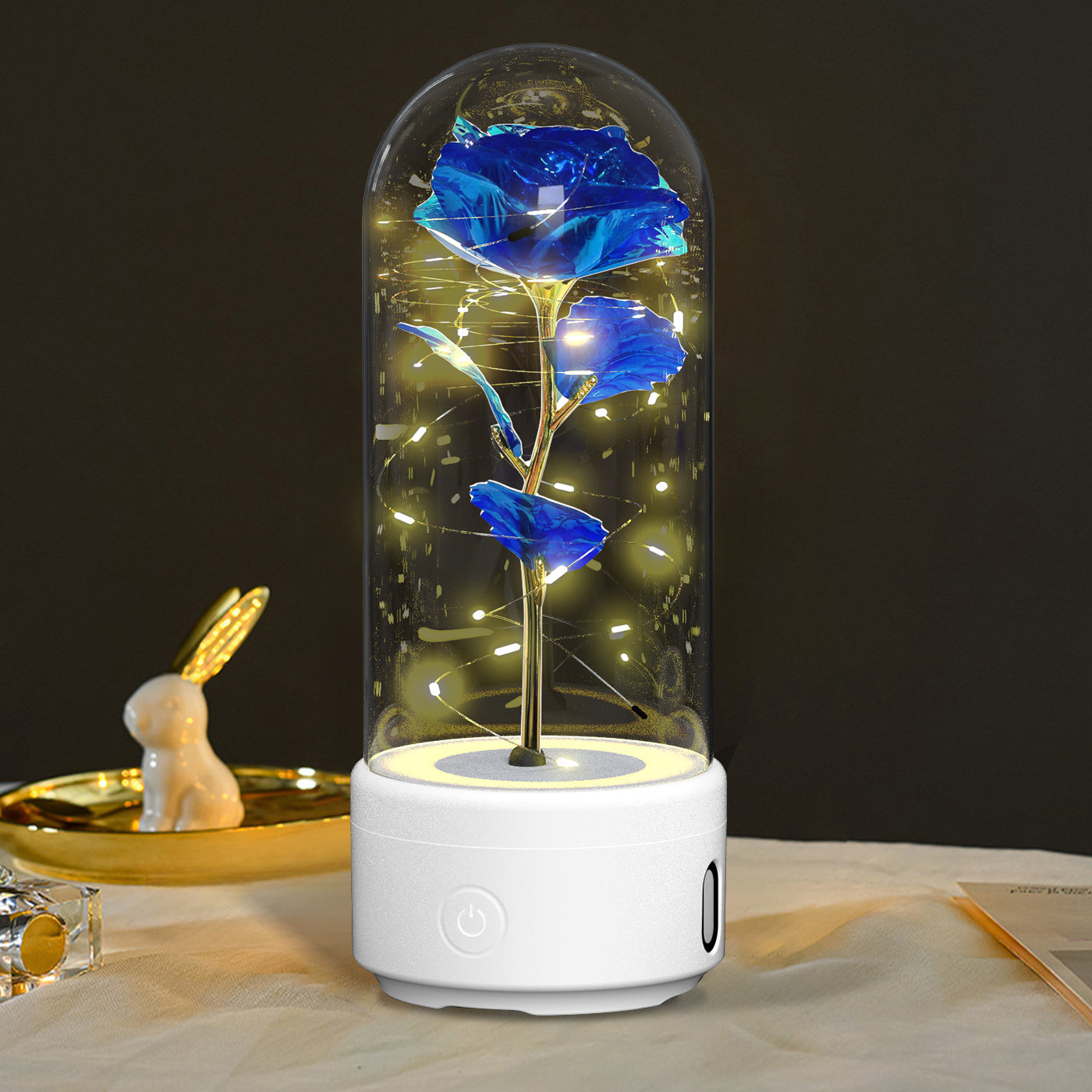 2-in-1 Rose LED Light Speaker