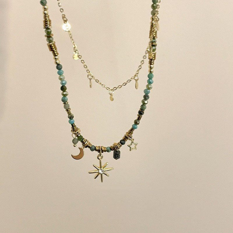 All-Matching Beaded Twin Necklace