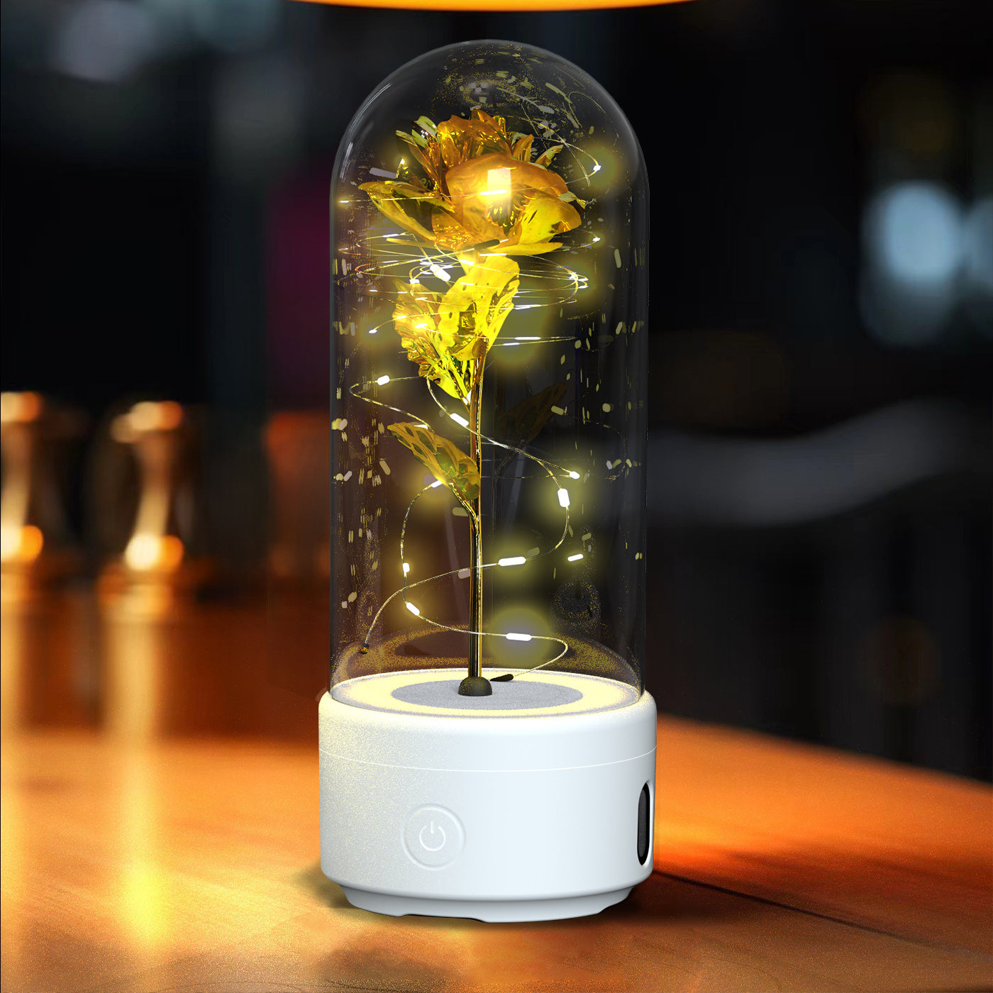 2-in-1 Rose LED Light Speaker