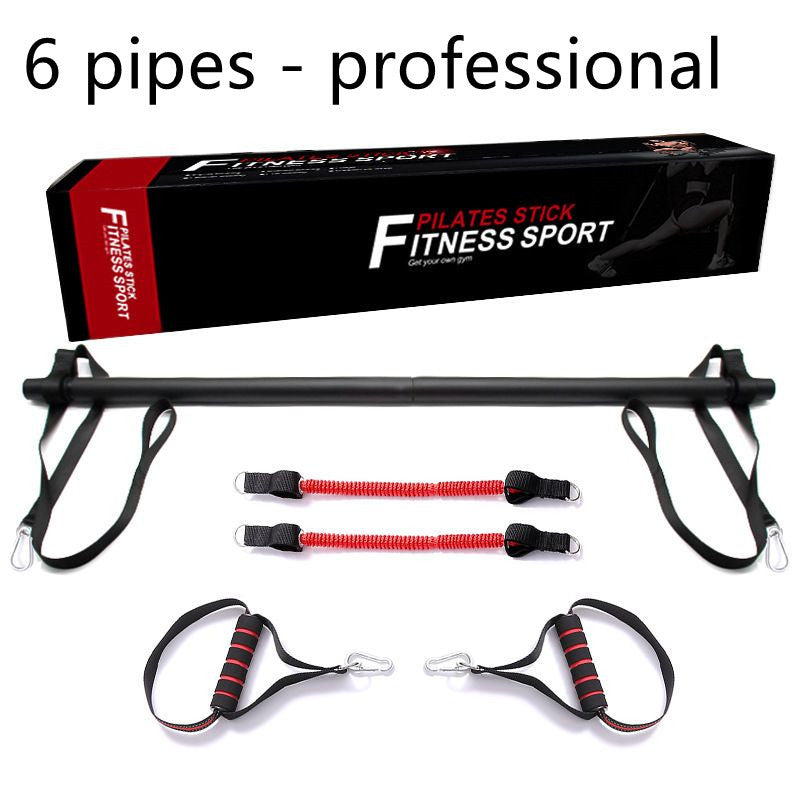 Kit barra per Pilates con fasce di resistenza, attrezzatura portatile per l'allenamento in palestra, barra per esercizi Perfect Stretched Fusion e fasce