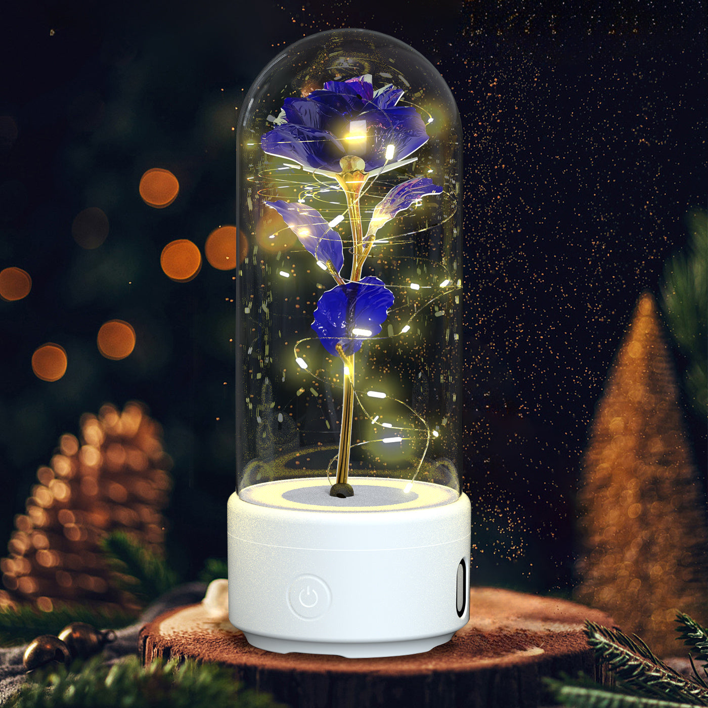 2-in-1 Rose LED Light Speaker