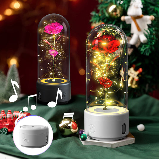 2-in-1 Rose LED Light Speaker