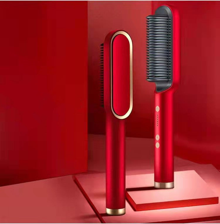 2-in-1 Hair Straightener Brush