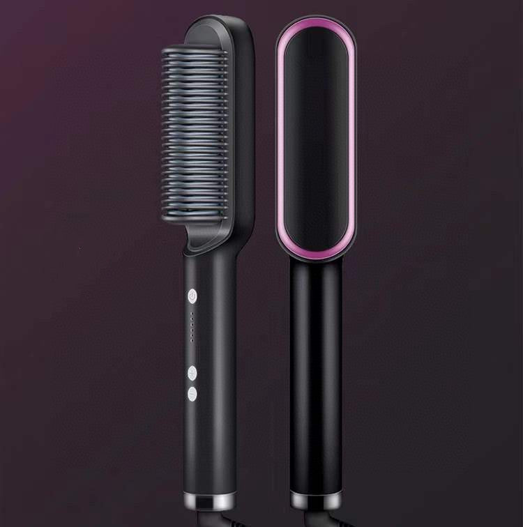 2-in-1 Hair Straightener Brush