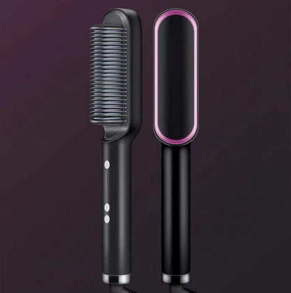 2-in-1 Hair Straightener Brush