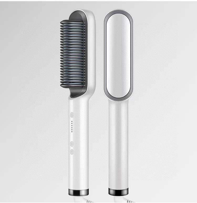 2-in-1 Hair Straightener Brush