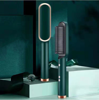 2-in-1 Hair Straightener Brush