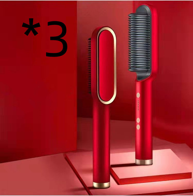 2-in-1 Hair Straightener Brush