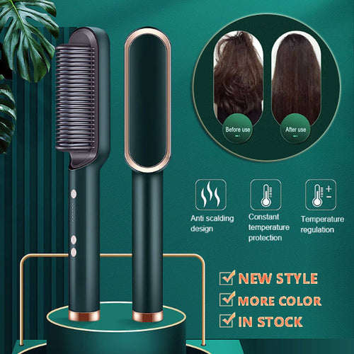 2-in-1 Hair Straightener Brush