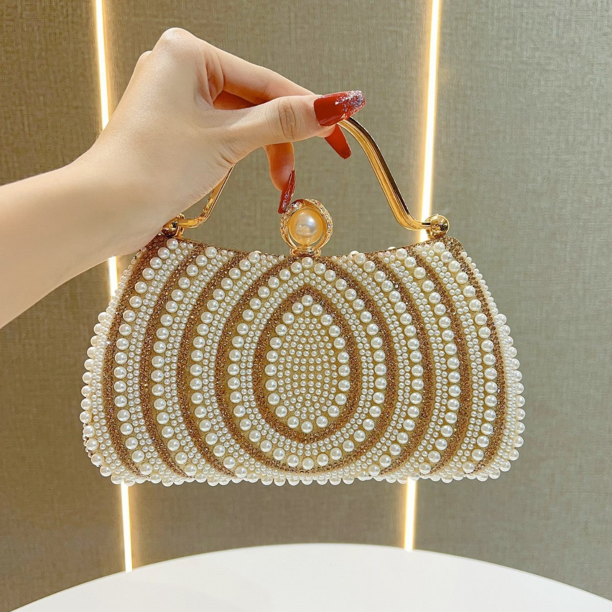 Women's Pearl Diamond Handbag