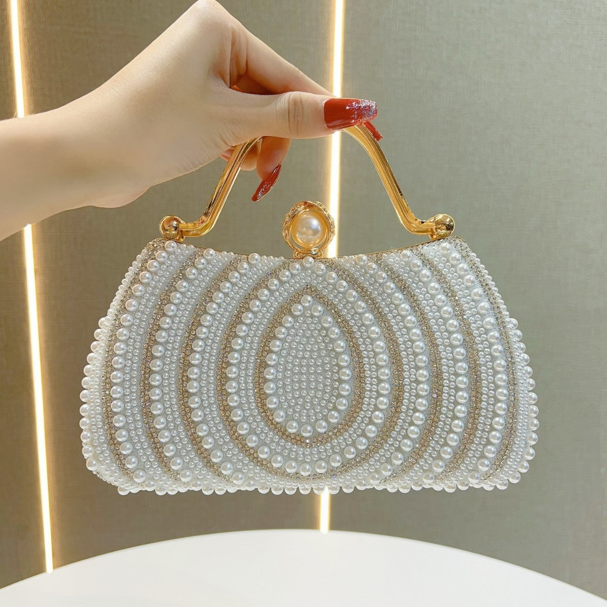 Women's Pearl Diamond Handbag