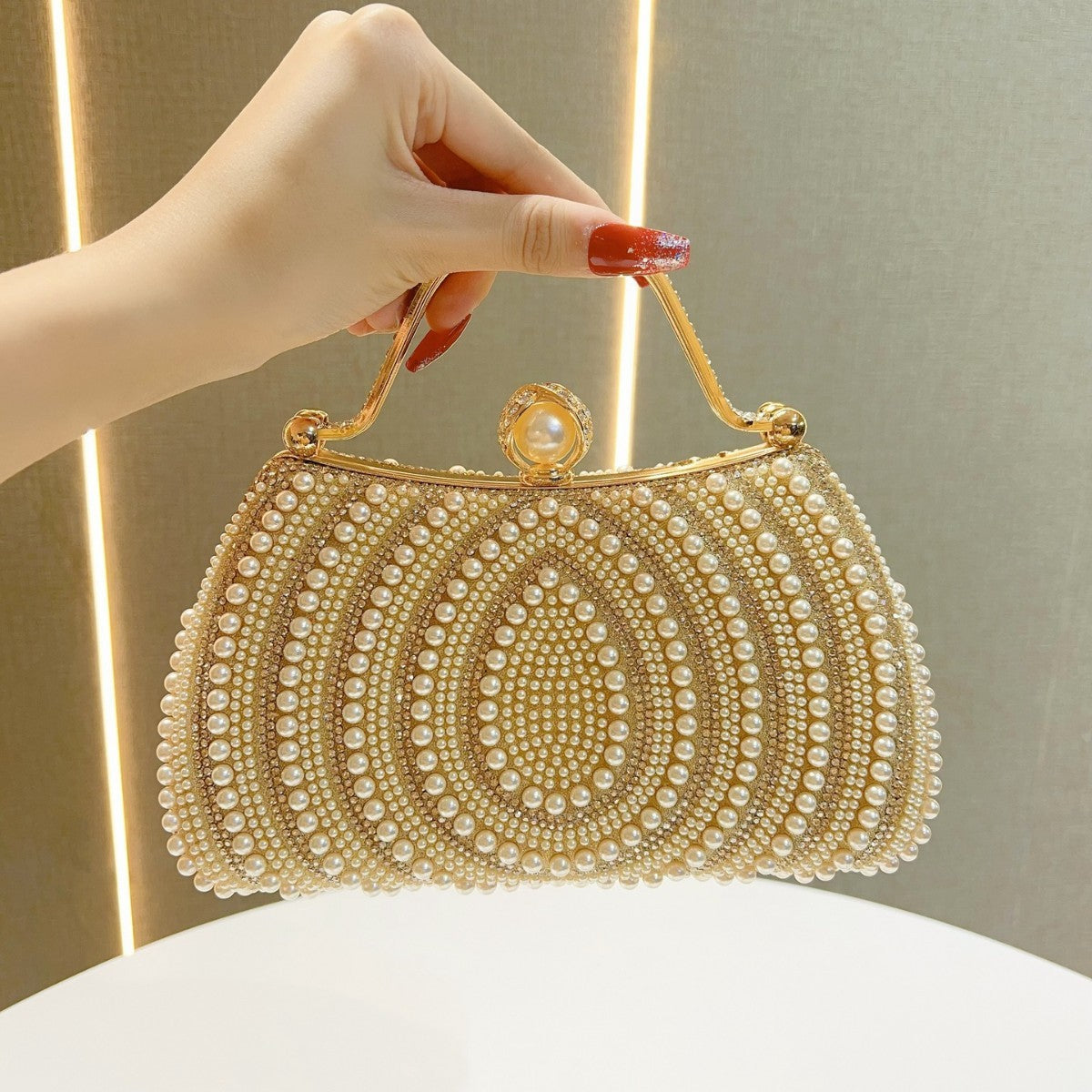 Women's Pearl Diamond Handbag