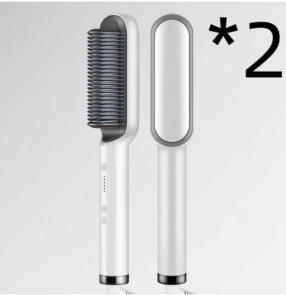 2-in-1 Hair Straightener Brush