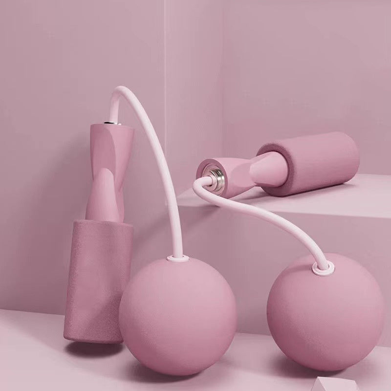 Set di corde per saltare da allenamento, corde per saltare fitness e manici in silicone per donne, uomini e bambini, con palla senza fili, corda in PVC anti-groviglio regolabile per allenamento fitness crossfit indoor outdoor