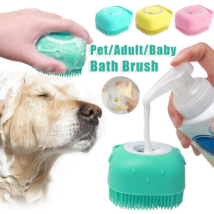 Guanti da bagno in silicone per cani e massaggi