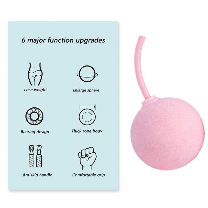 Set di corde per saltare da allenamento, corde per saltare fitness e manici in silicone per donne, uomini e bambini, con palla senza fili, corda in PVC anti-groviglio regolabile per allenamento fitness crossfit indoor outdoor