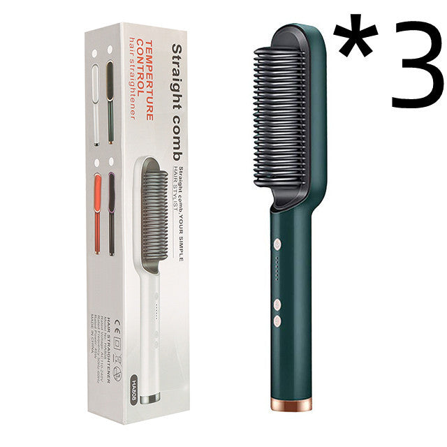2-in-1 Hair Straightener Brush