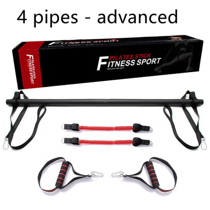 Kit barra per Pilates con fasce di resistenza, attrezzatura portatile per l'allenamento in palestra, barra per esercizi Perfect Stretched Fusion e fasce