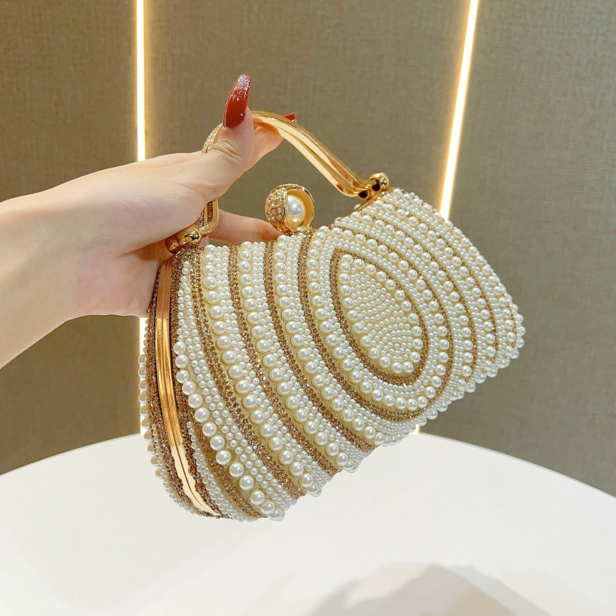 Women's Pearl Diamond Handbag