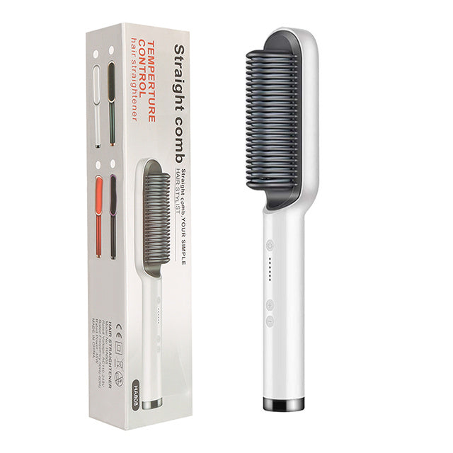 2-in-1 Hair Straightener Brush
