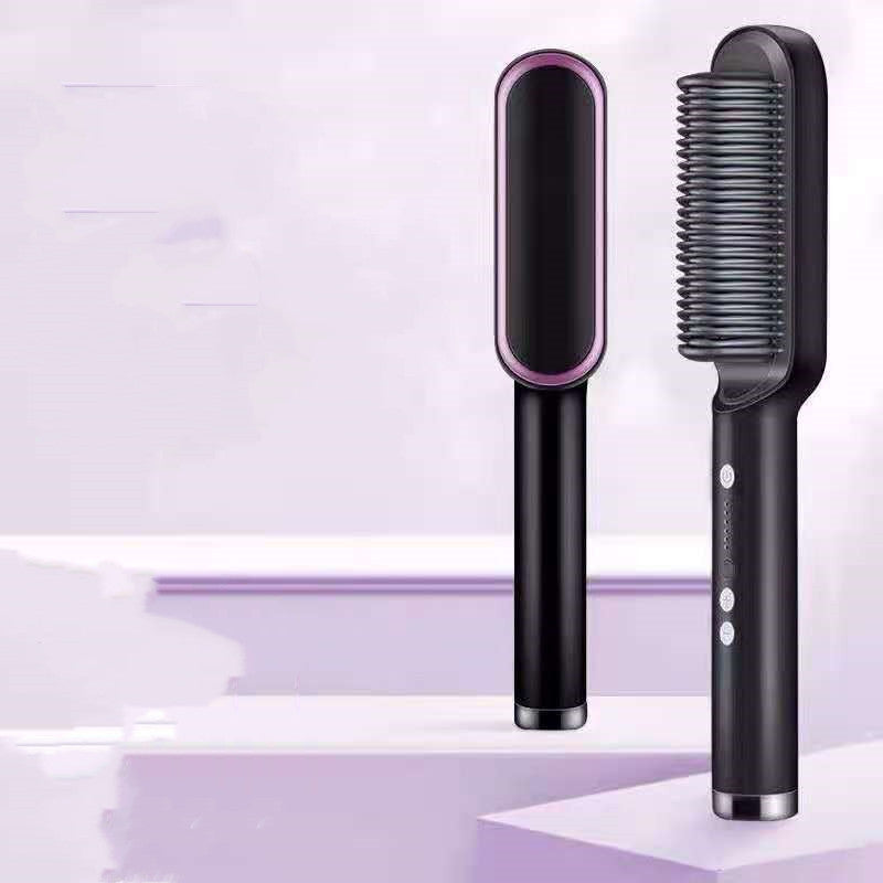 2-in-1 Hair Straightener Brush