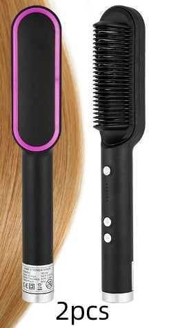 2-in-1 Hair Straightener Brush