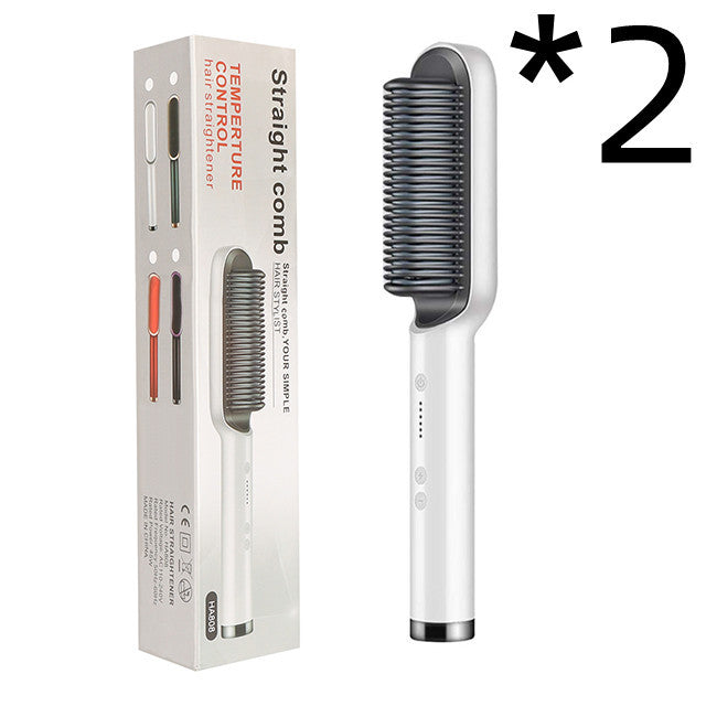 2-in-1 Hair Straightener Brush