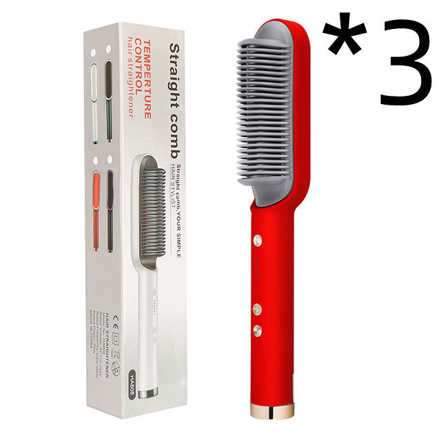2-in-1 Hair Straightener Brush